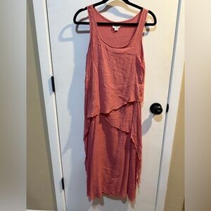 Exist Coral High Low Layered Dress